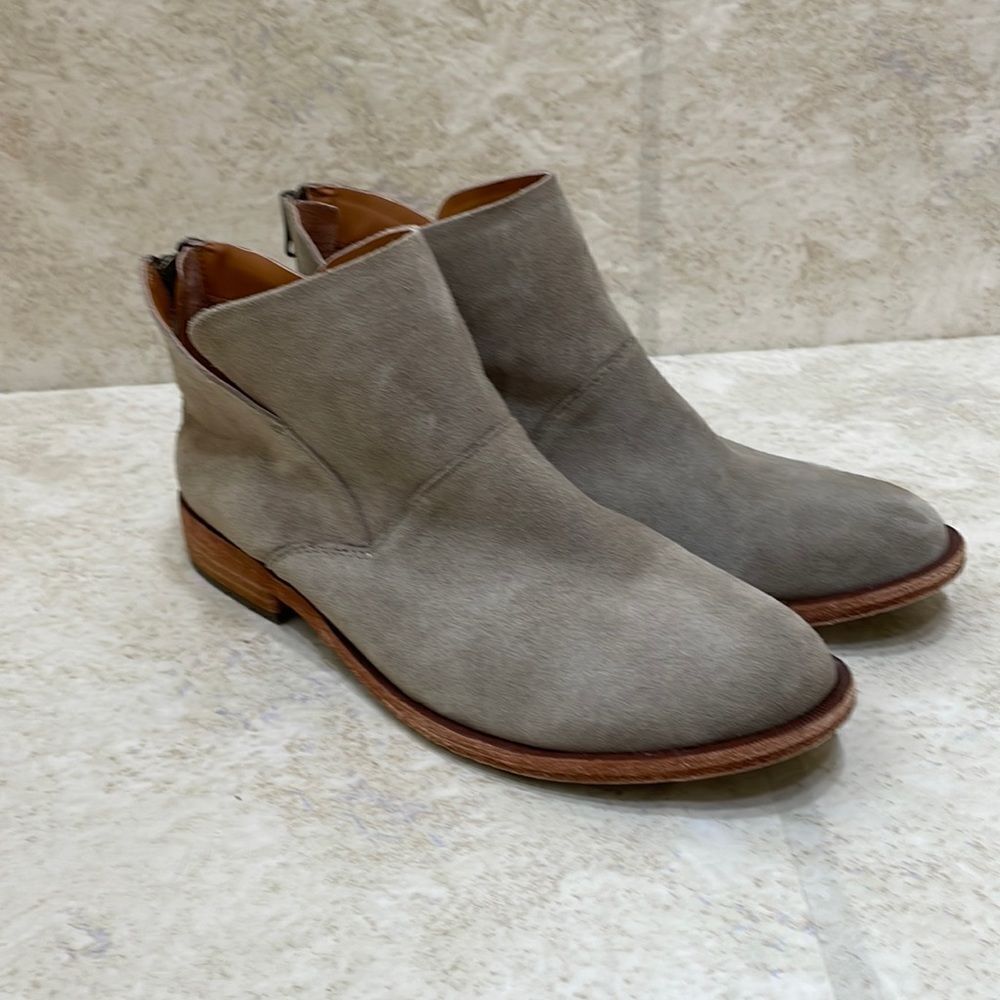 KORK-EASE RYDER SUEDE LEATHER ANKLE BOOTS IN TAN
